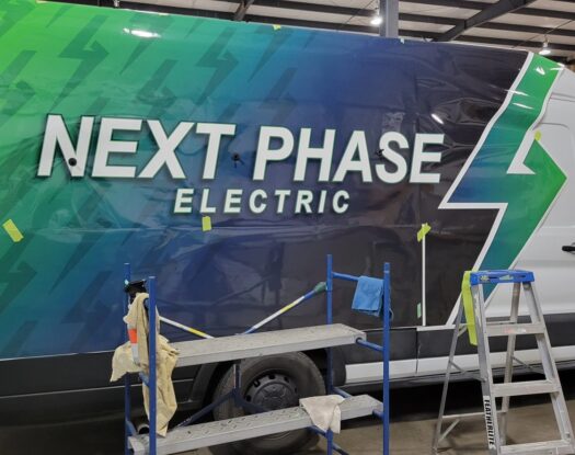 Next Phase Electrical van wrap Jafa Signs