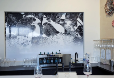 Etched frosted window film