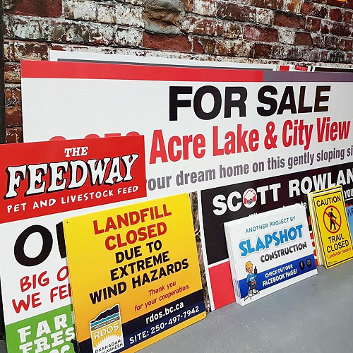 Coroplast Signs, Decals, Sandwich Boards and Banners